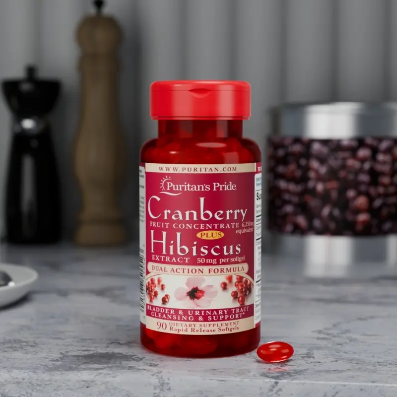 Puritan's Pride Cranberry Hibiscus Softgels Lifestyle